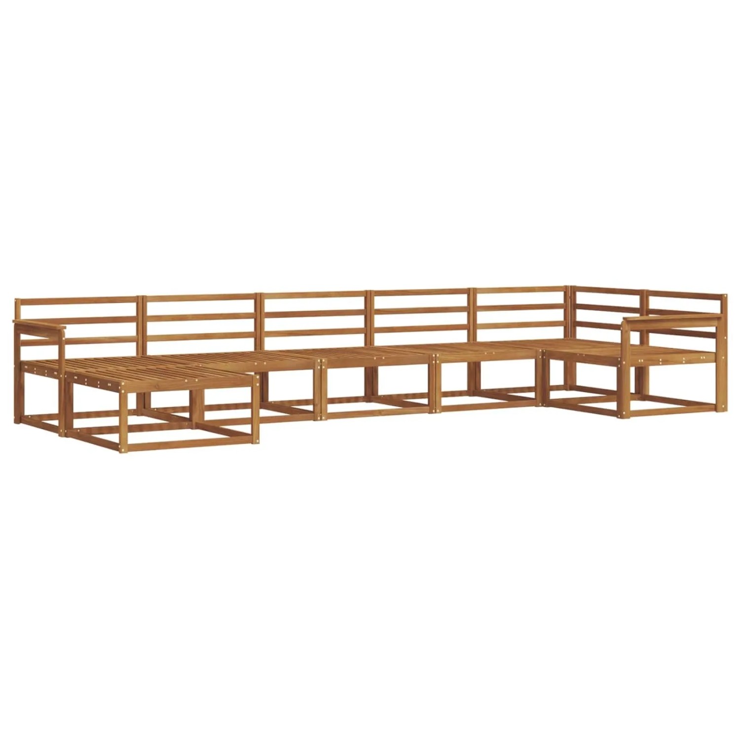 vidaXL Outdoor-Sofagarnitur 7-Tlg Natur Massivholz Akazie 3367882