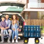 Relaxdays Bollerwagen Stahl Schwarz Klappbar 83 cm x 51 cm x 110 cm 23 kg_2