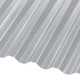 Transparente Acryl-Trapezplatte 1,5 mm, geeignet für Kunststoffbedachung.