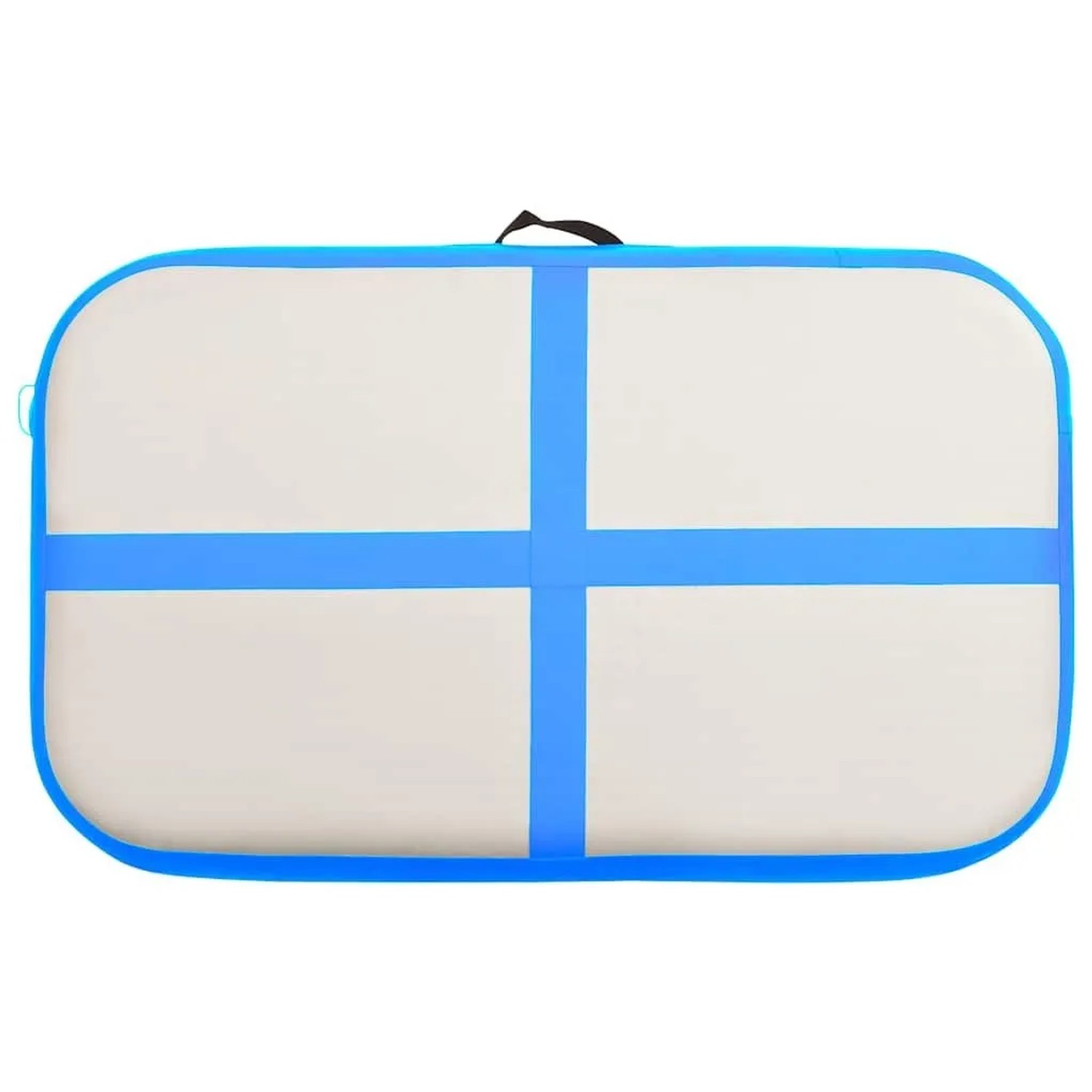 Aufblasbare Gymnastikmatte blau-weiß, 60x100 cm, ideal für Sport & Fitness.