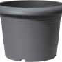 Scheurich Pflanzgefäß Oliver, Ø 60 cm, Metallic Grau, ideal für Garten und Balkon.