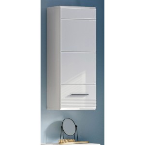 Inn.Furn Hängeschrank Weiß Hochglanz 30 cm Badschrank Leon