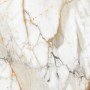 Goldene, polierte Feinsteinzeug Bodenfliese in Marmoroptik, 60x120 cm.