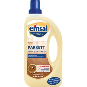 Emsal Parkett Bodenpflege 1000ml für die Reinigung und Pflege von Parkettböden.