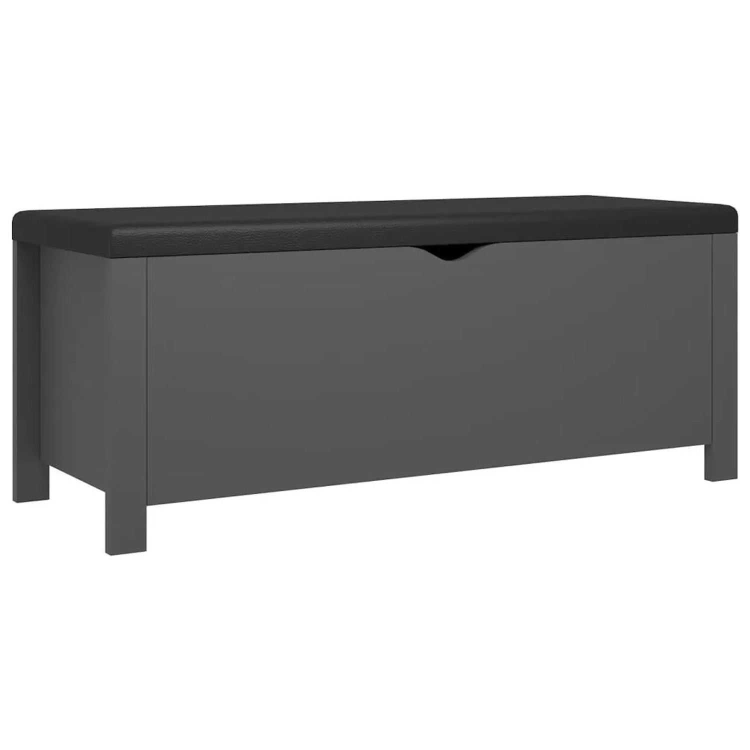 vidaXL Aufbewahrungsbox mit Kissen Grau 105x40x45 cm 3279328