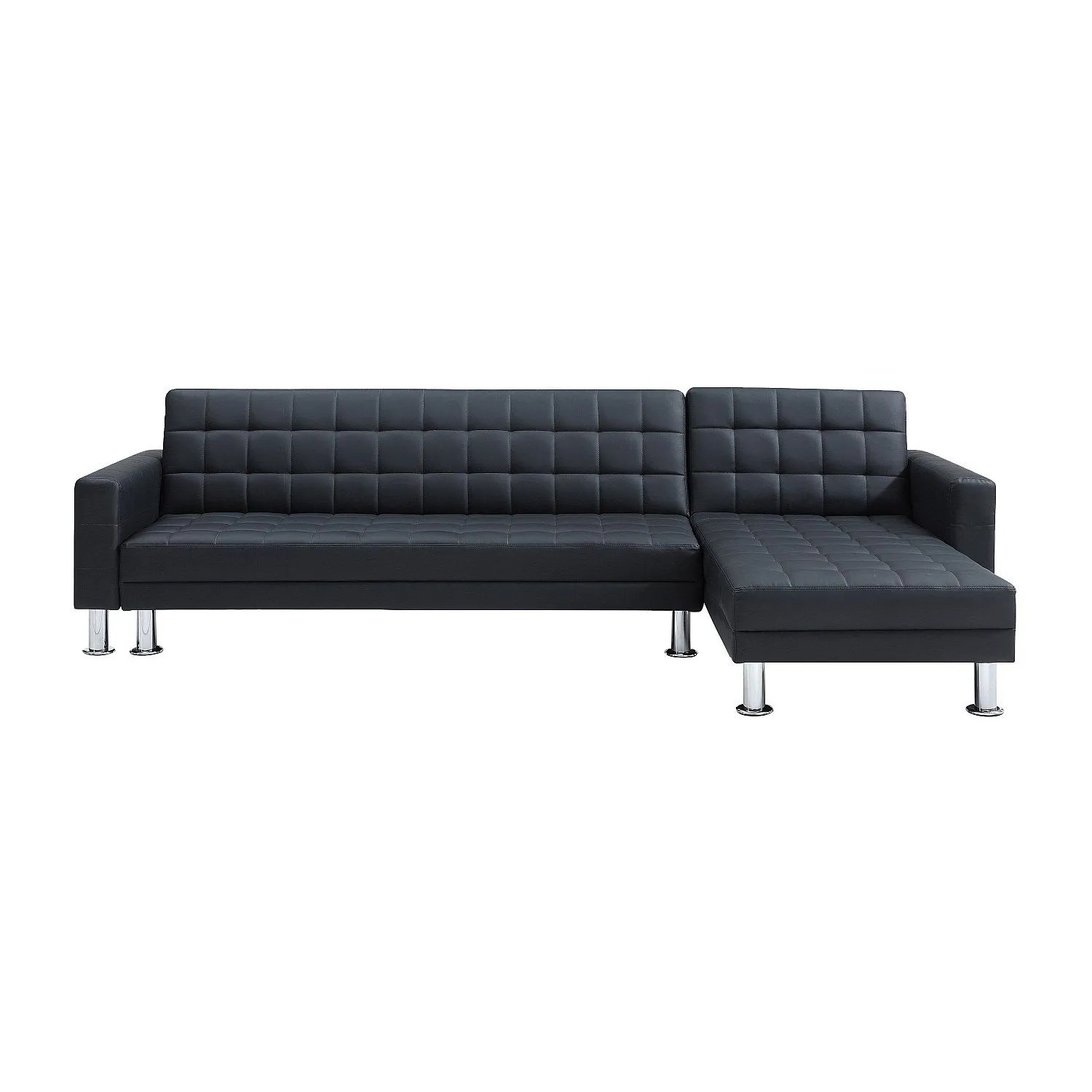 Vente-unique Schlafsofa Willis Schwarz 290 cm