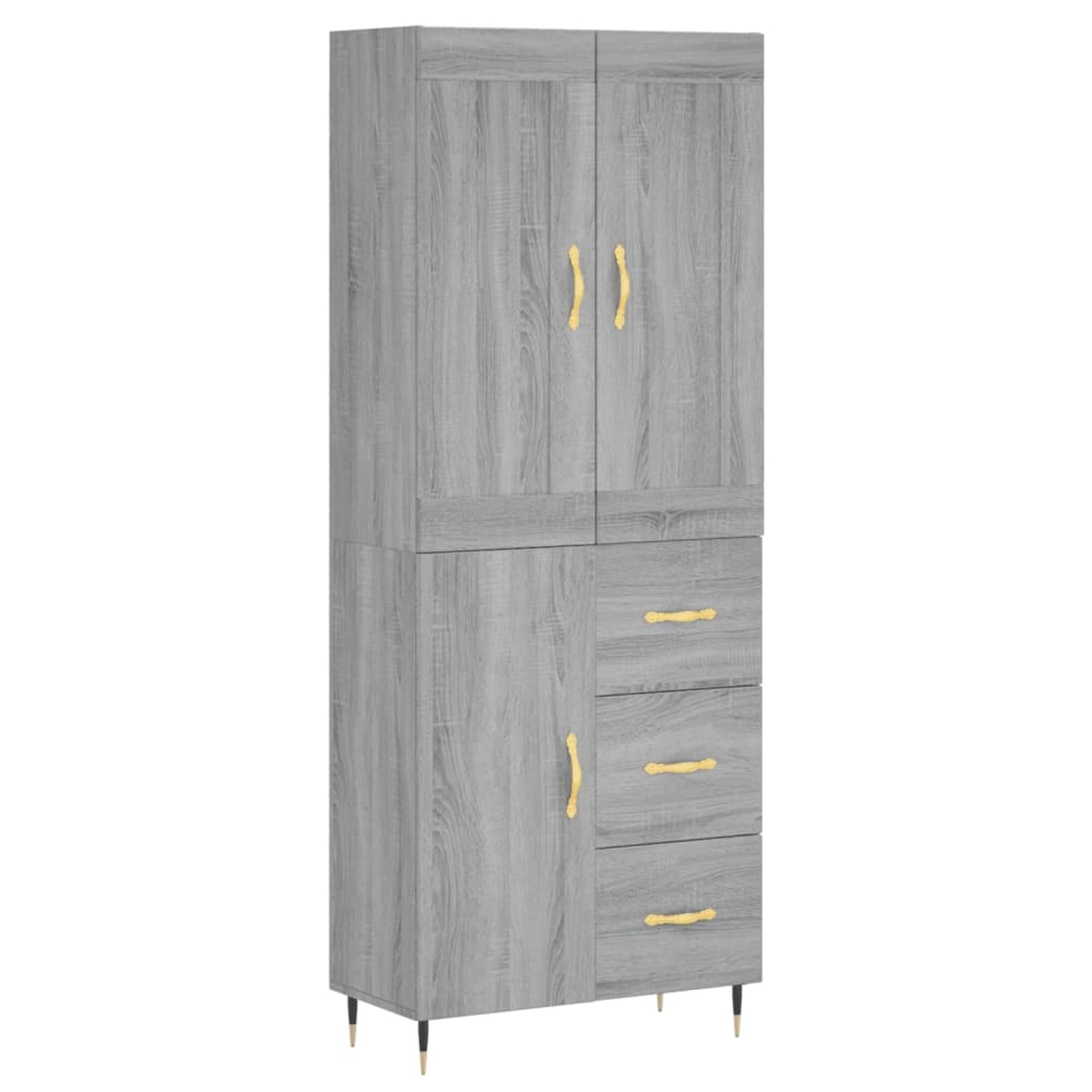vidaXL Highboard Grau Sonoma 69,5x34x180 cm Holzwerkstoff 3199799 günstig online kaufen