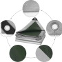 WOLTU Abdeckplane, 3x4 m, grau-grün, wasserdicht, PE 280 g/m², mit Ösen, Detailansichten.