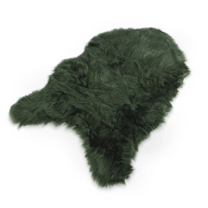 Flauschiges KARAT Kunstfell „Nelly“ in Thyme-Grün, vielseitig einsetzbares Dekofell.