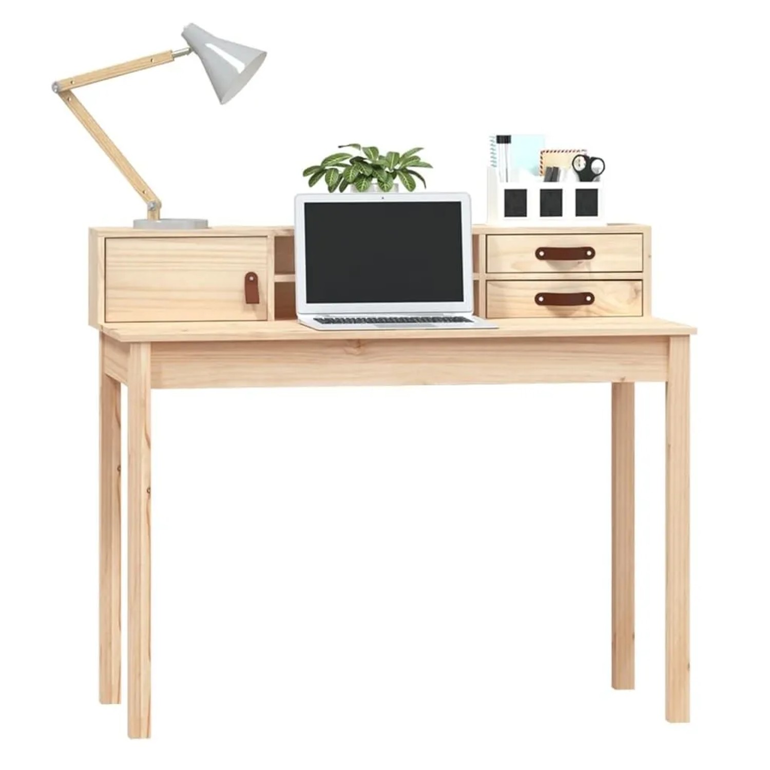 vidaXL Schreibtisch 110 x 50 x 93 cm Massivholz Kiefer 823529_4