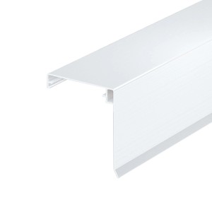 Weißer T&J Wetterschenkel-Klemmdeckel (4500 mm) für Kunststoffbedachung.