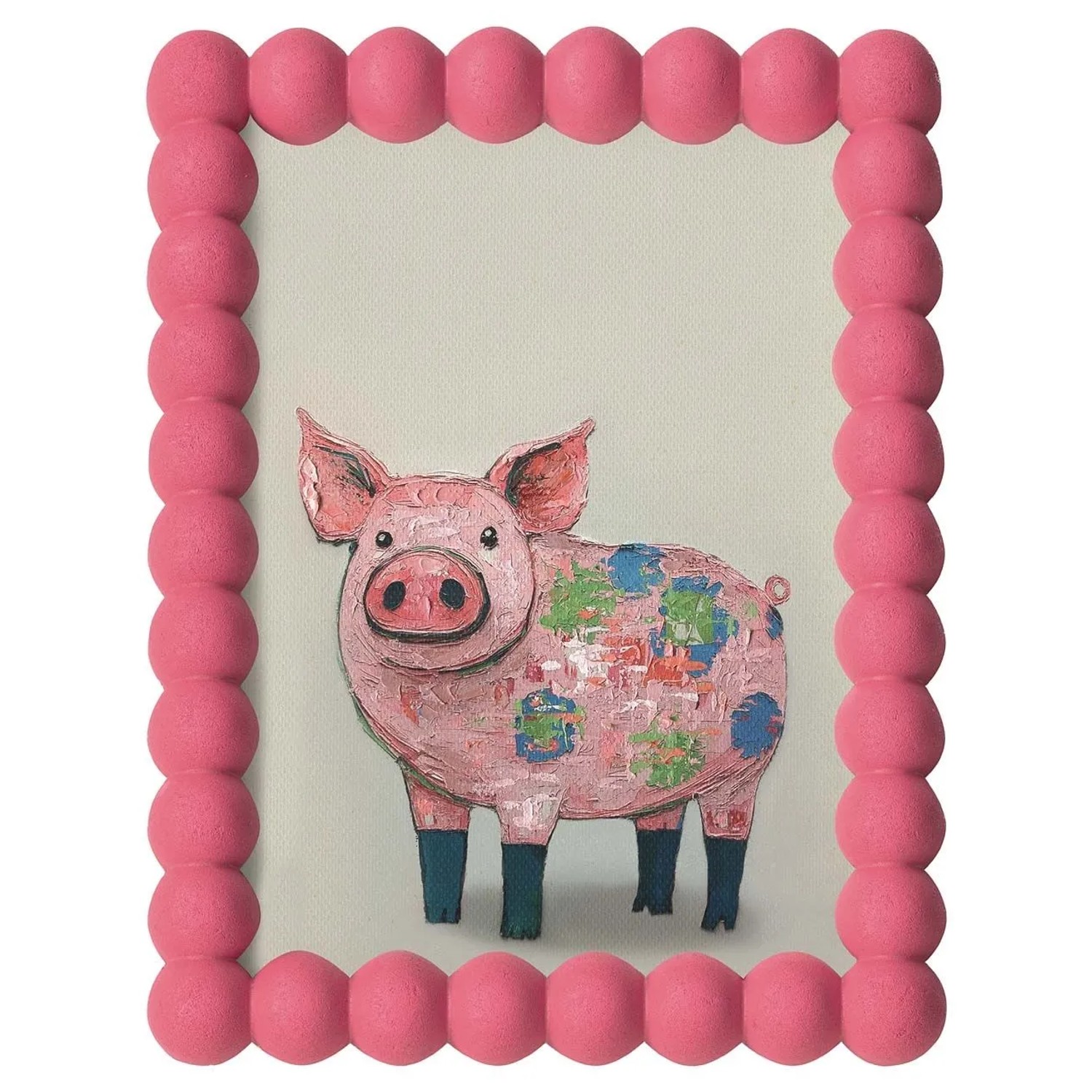Art Universe Leinwandbild Pink Pig 17 x 21 cm