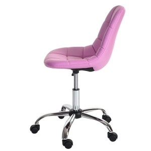 CHEFGASTRO Drehstuhl 92x62x54cm Sitzhöhe 48cm Schalensitz Kunstleder Rosa