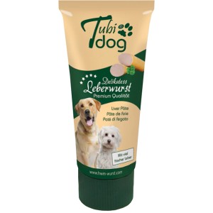 Nuber Leberwurst-Snack in Tube für Hunde. Belohnungssnack mit frischer Leber.