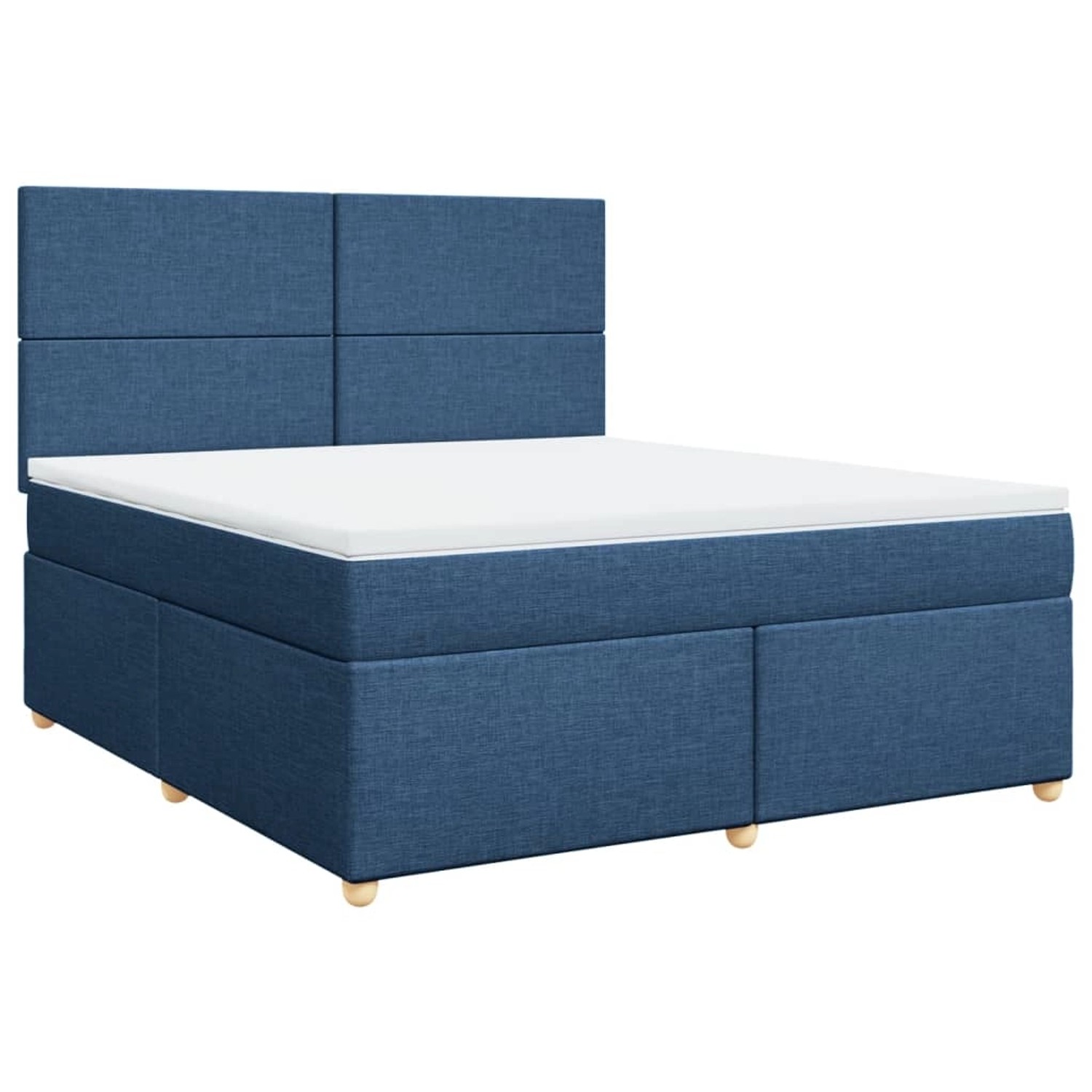vidaXL Boxspringbett mit Matratze Blau 180x200 cm Stoff 3291358 günstig online kaufen