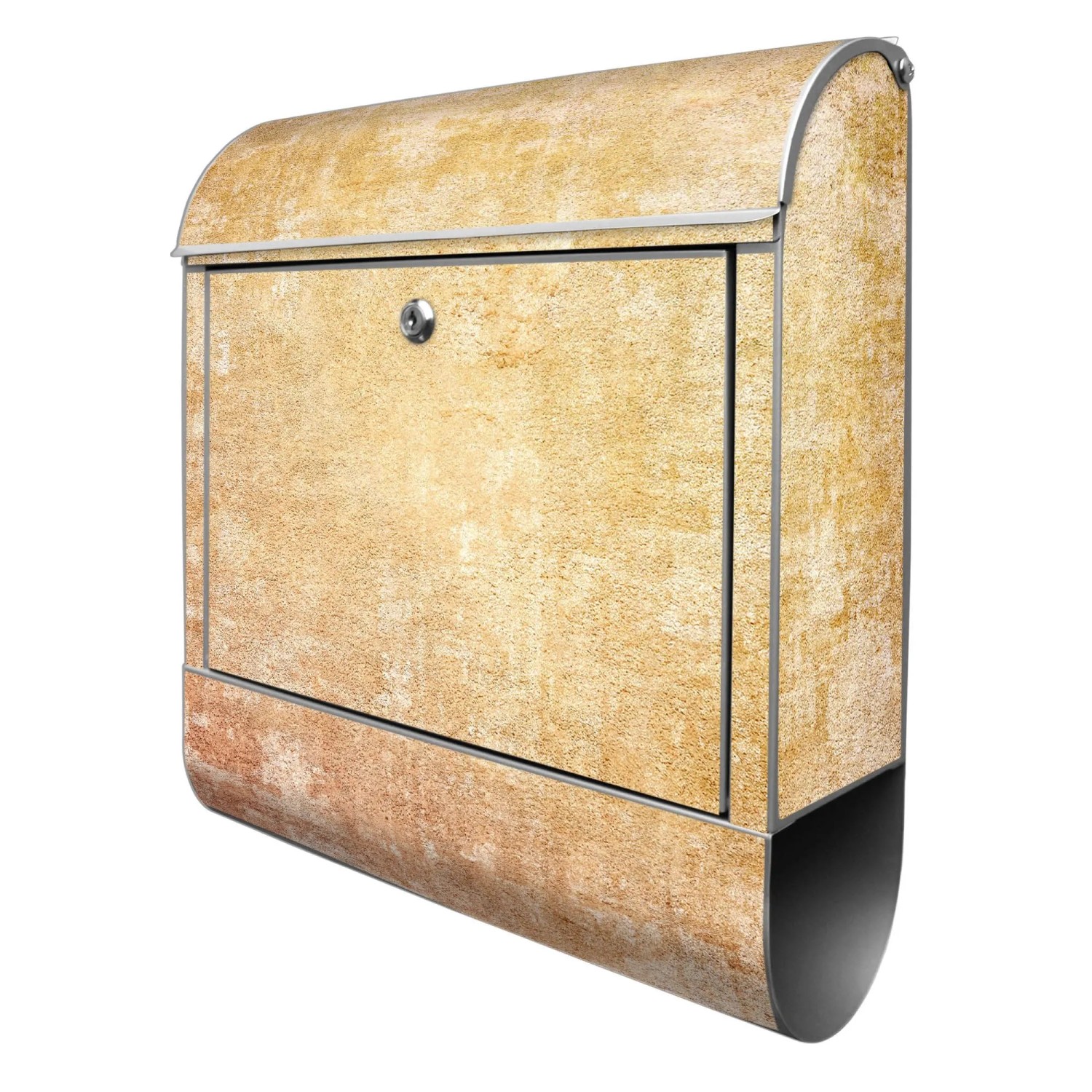 Banjado Design Briefkasten Silber Pulverbeschichtet 39x47x14cm 2 Schlüssel Mit Zeitungsfach Motiv Nostalgische Tapetenst...