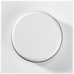 Weiße Abdeckung für Emelie Unterputz Dimmer. Schlichtes, modernes Design.