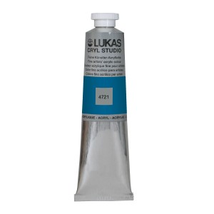 Lukas Cryl Studio Acrylfarbe Coelinblau, 75ml Tube für Künstler.