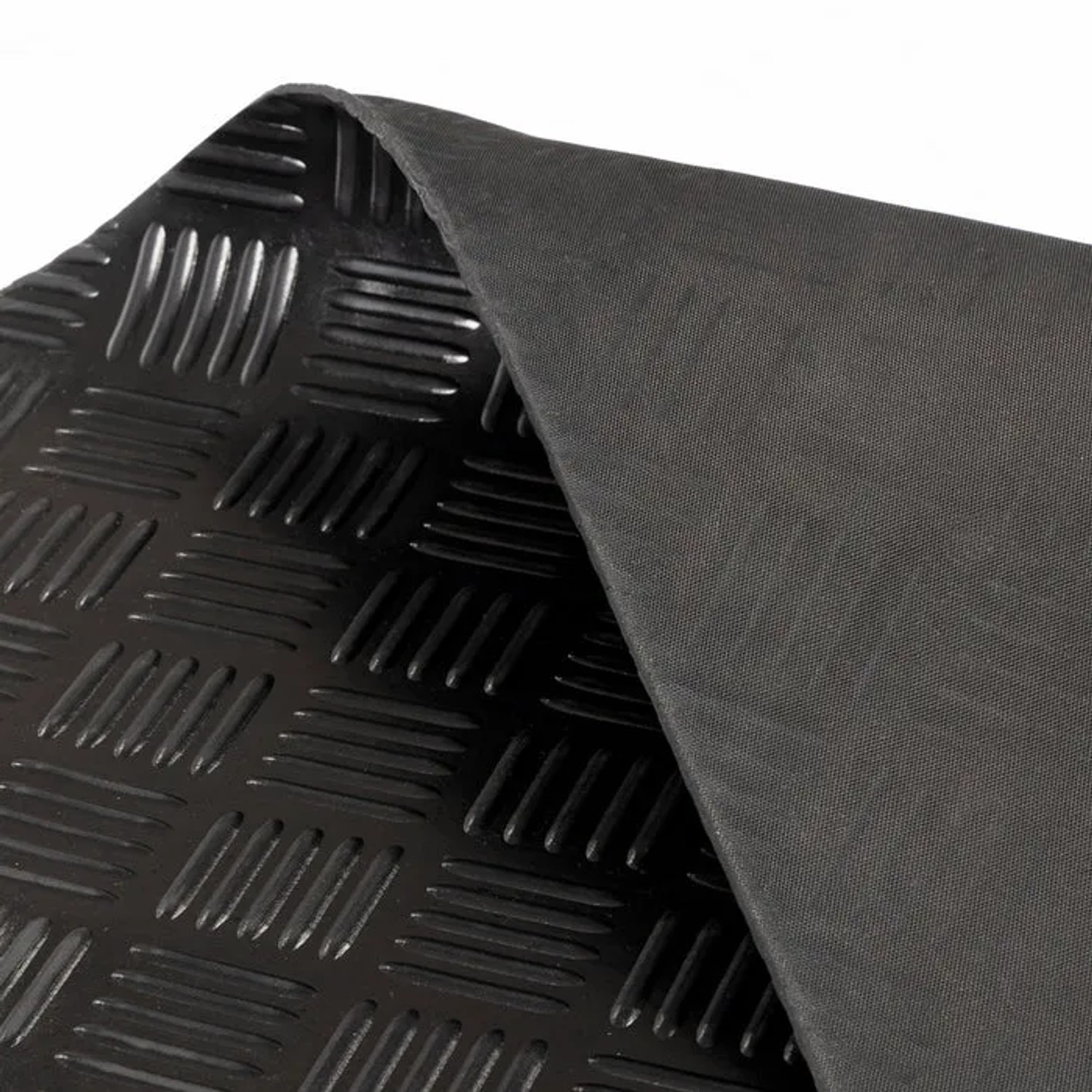 Schwarze KARAT Gummimatte Karo, 100x200 cm, rutschfest, für Gewerbe & Industrie.