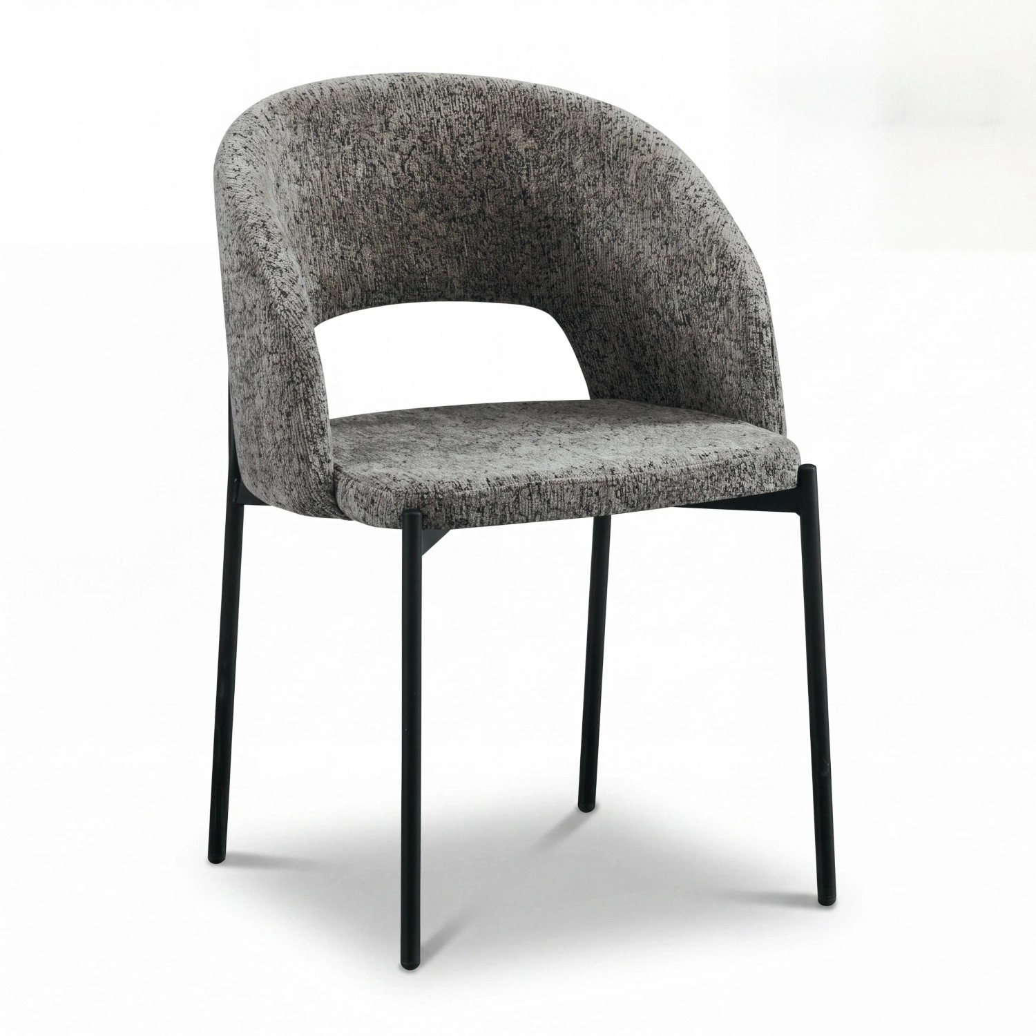 Bessagi Home Stuhl Nadiya Braun Leinenoptik Gepolstert