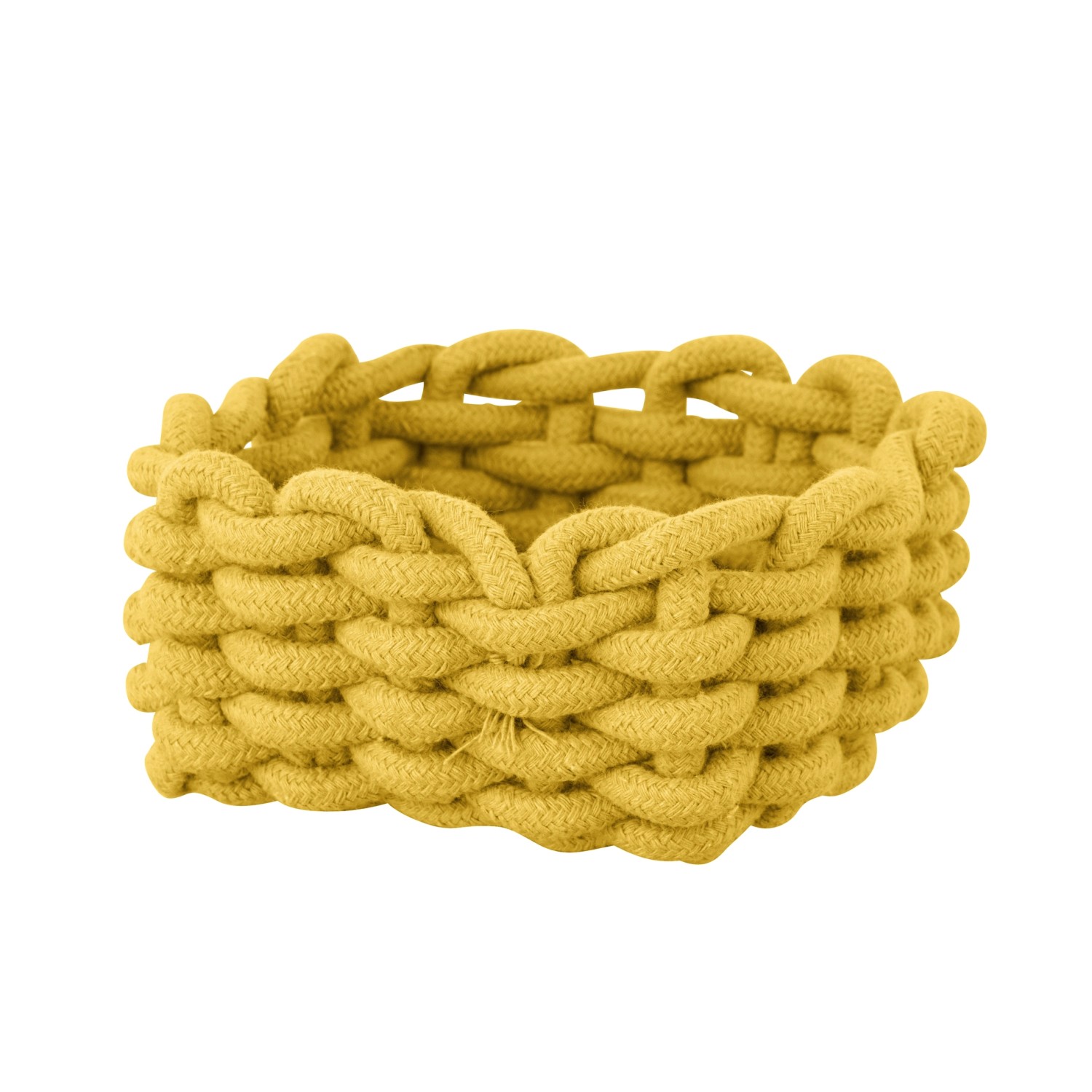 Schöner Wohnen Badkorb Melara S Senfgelb aus Cotton Rope