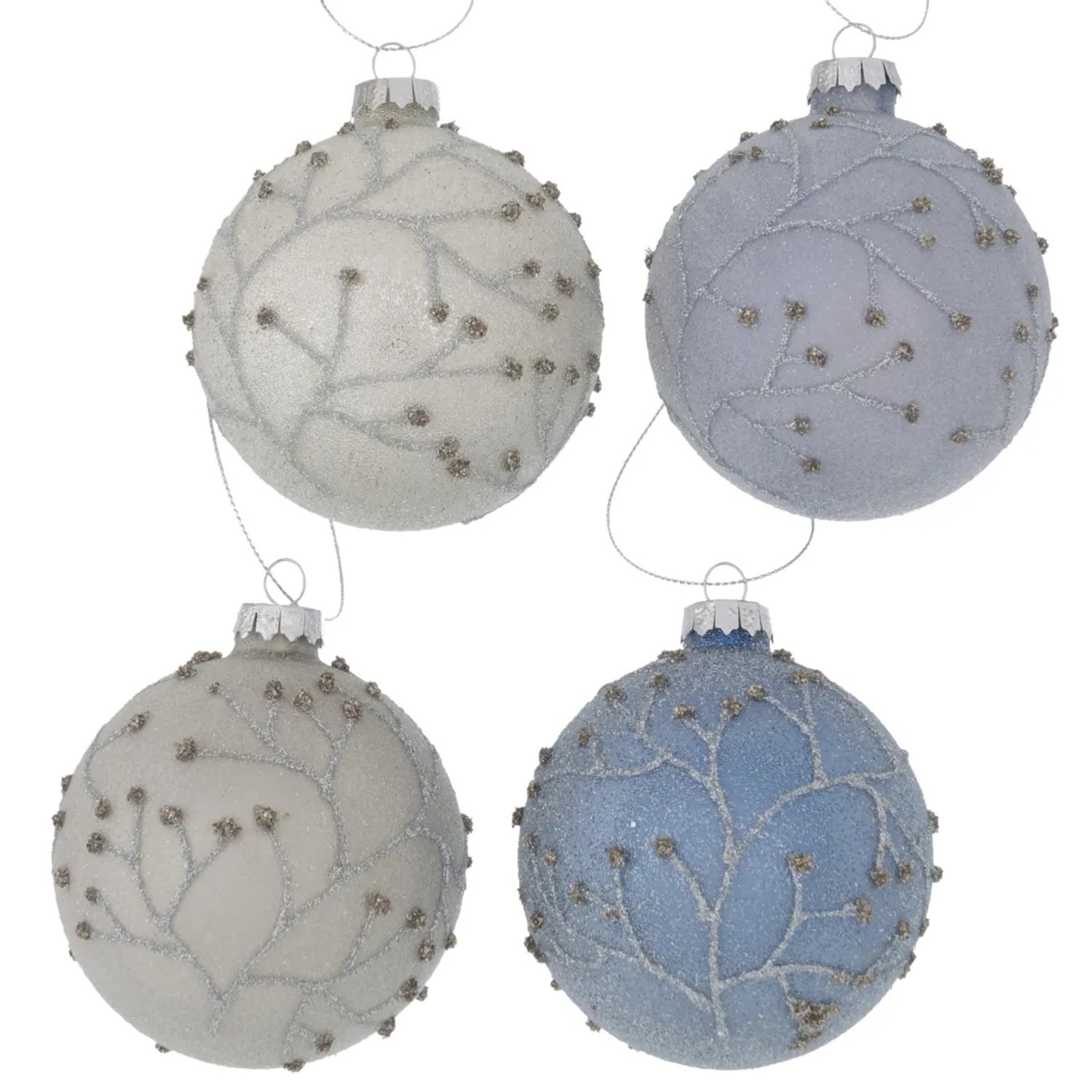 Boltze Weihnachtsglaskugel Xmas Laurena 4 Stück