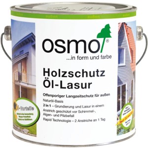 Dose Osmo Holzschutz Öl-Lasur Teak 2,5L für Holz im Außenbereich.