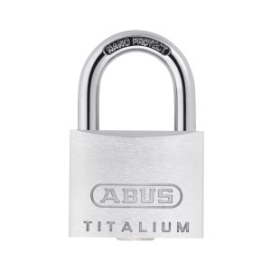 Abus Titalium Vorhangschloss 64TI/30 B/SB, silberfarben, für mittlere Sicherheit.
