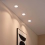 3er Set Eglo Agulo 1 LED Einbauspots, weiß, Ø 8,5cm, Stahl, für Wohnräume.