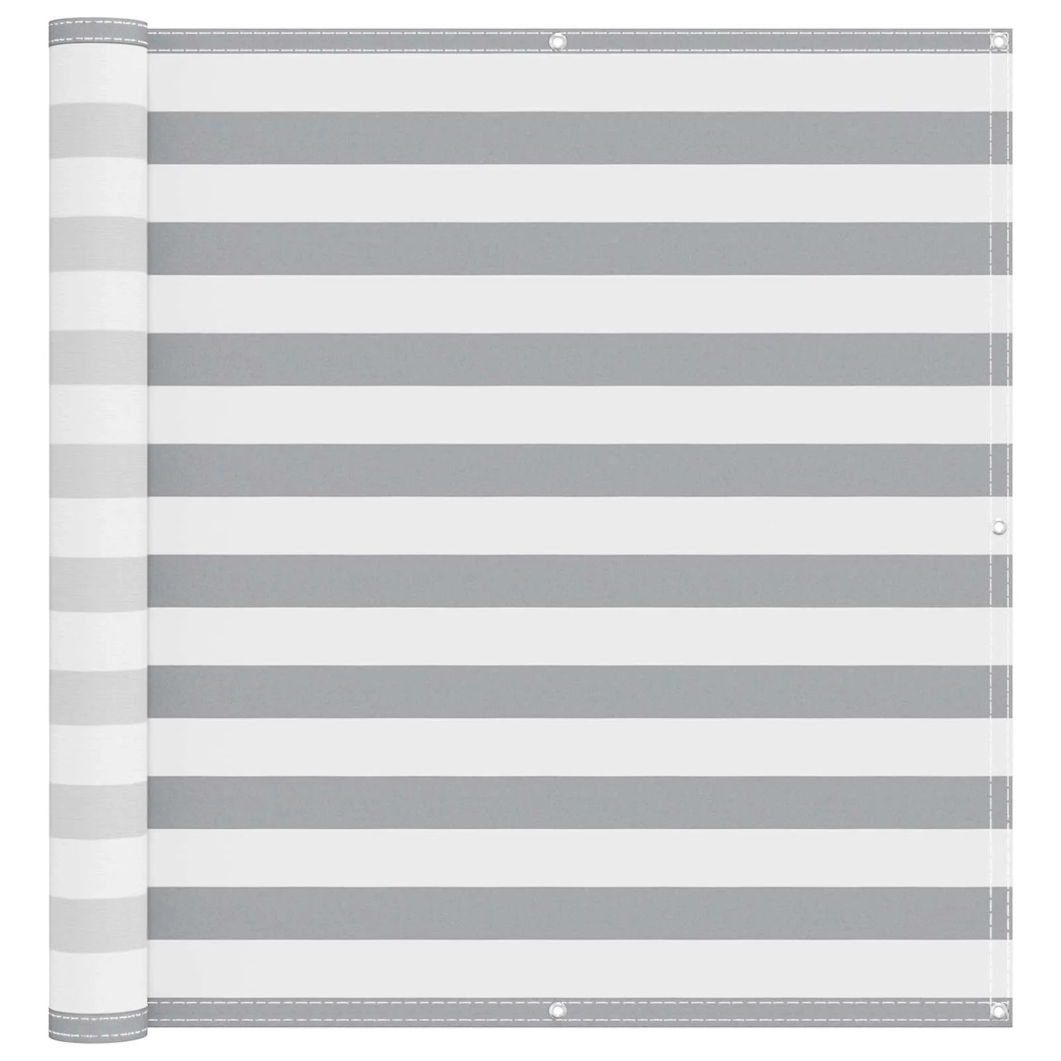 vidaXL Balkonsichtschutz Hellgrau und Weiß 110 x 800 cm Oxford-Stoff 42030954
