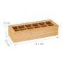 Relaxdays Teebox Bambus Natur Mit 12 Fächern 9 cm x 41 cm x 16 cm 1,25 kg_4