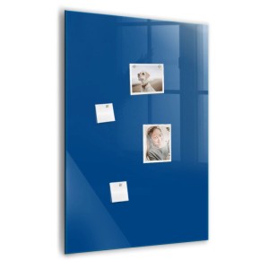 Tulup Glasmagnettafel Beschreibbar Blaue Farbe 70x100 cm Magnettafel Wand Glas Weißer Marker Magnetisches Whiteboard Glas