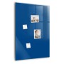 Tulup Glasmagnettafel Beschreibbar Blaue Farbe 70x100 cm Magnettafel Wand Glas Weißer Marker Magnetisches Whiteboard Glas
