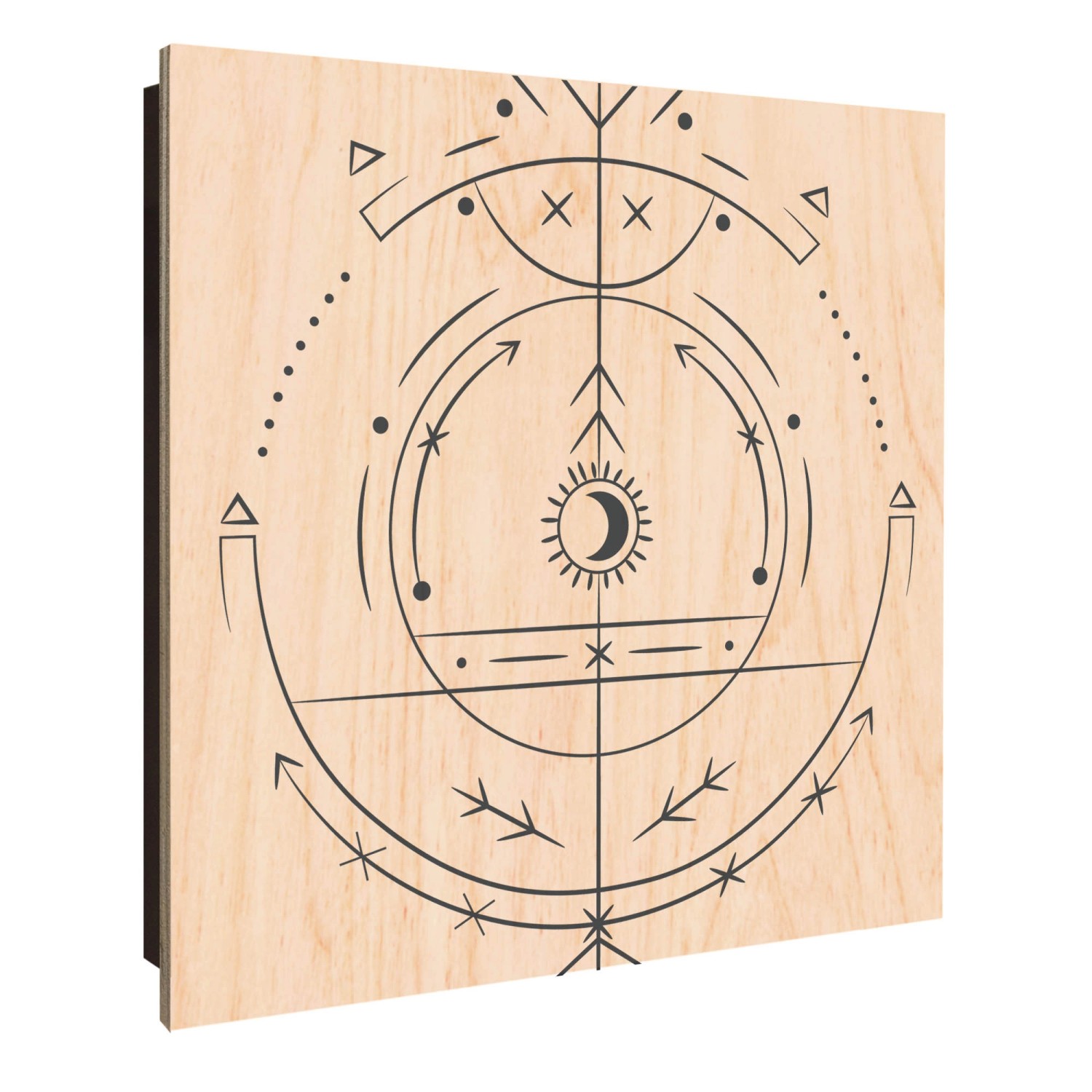 Banjado Großer Schlüsselkasten Holz 30x30cm Schwarz Scharnier Links 50 Hake günstig online kaufen