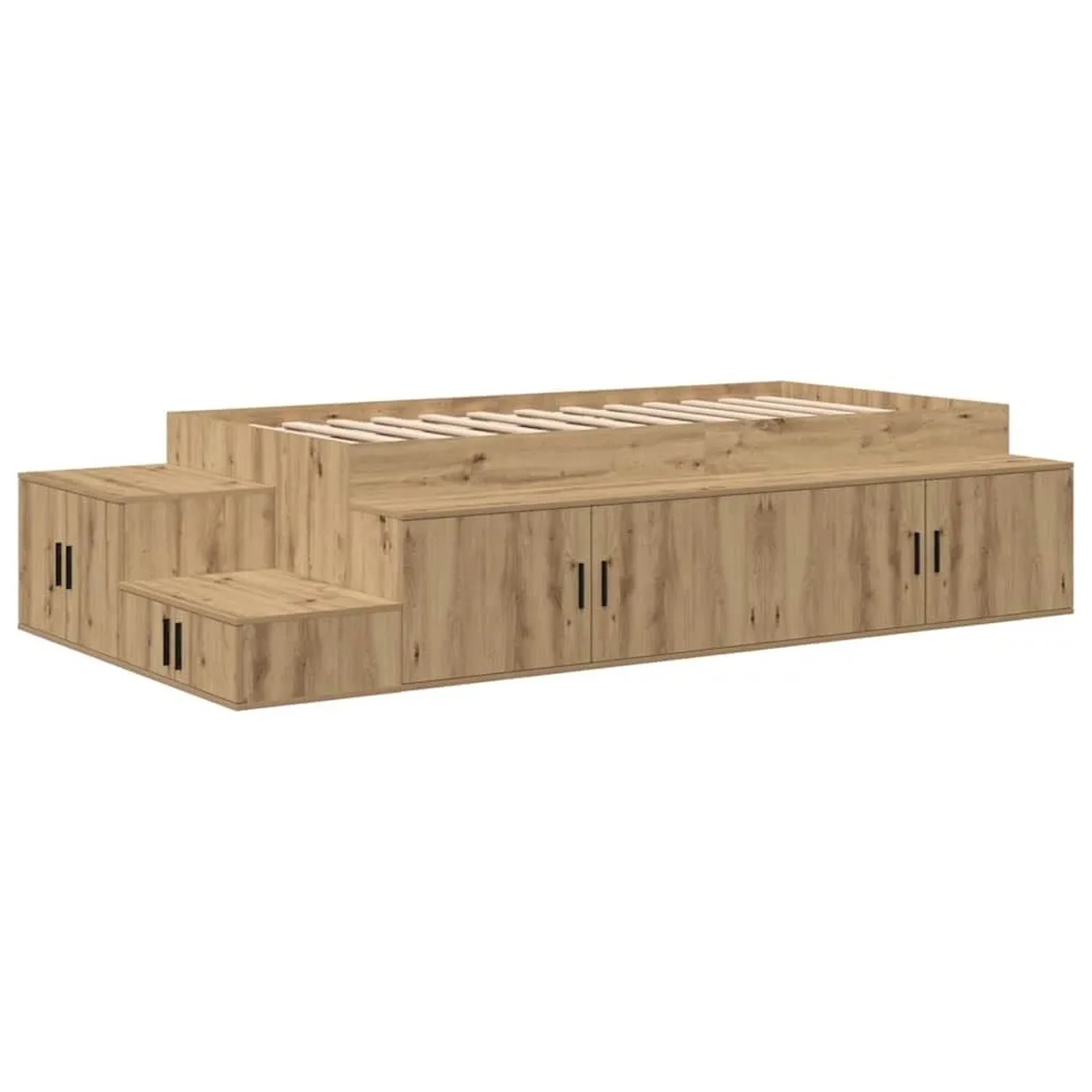vidaXL Stauraumbett Artisan-Eiche 80 cm Holzwerkstoff 3335580 günstig online kaufen