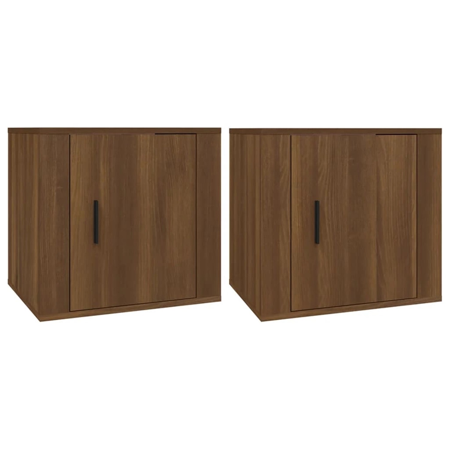 vidaXL Nachttische 2 Stk Braun Eichen-Optik 50x39x47 cm