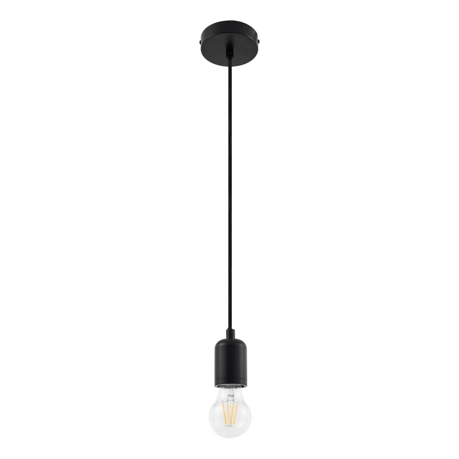 Lindby Pendelleuchte Hattie 10034034 Modern in Schwarz aus Aluminium 1-flam günstig online kaufen