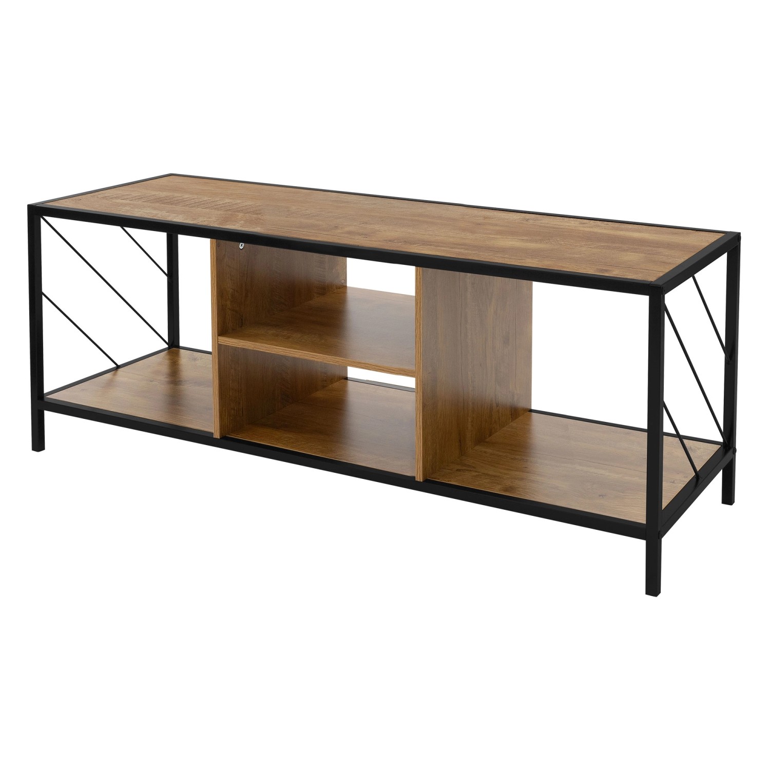 ML-Design TV-Schrank Braun Eiche-Rustikal 120x40x46 cm für Fernseher bis 55 günstig online kaufen