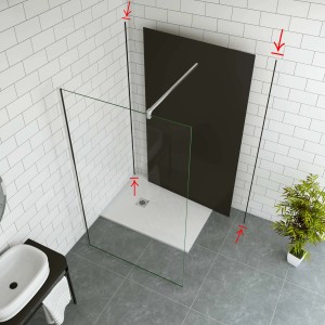 AICA Kantenprofil, 210cm, matt schwarz, Aluminium, für 3mm Aluverbundplatten als Duschrückwand.