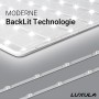 LUXULA LED Panel 120x30cm mit BackLit Technologie für Rasterdecken und Büros.