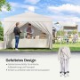 WOLTU Pavillon Pop-Up Wasserdichter Sonnenschutz Pagodenzelt 3x3 m Beige_8