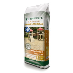Sack Bevermann Premium Spielplatzbelag/Wegebelag, 50l, Holzhackschnitzel für Spielplätze.