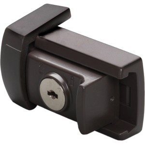 Burg-Wächter Winsafe WZ 60 Fenster- und Türriegel in Graubraun mit Zylinderschloss.