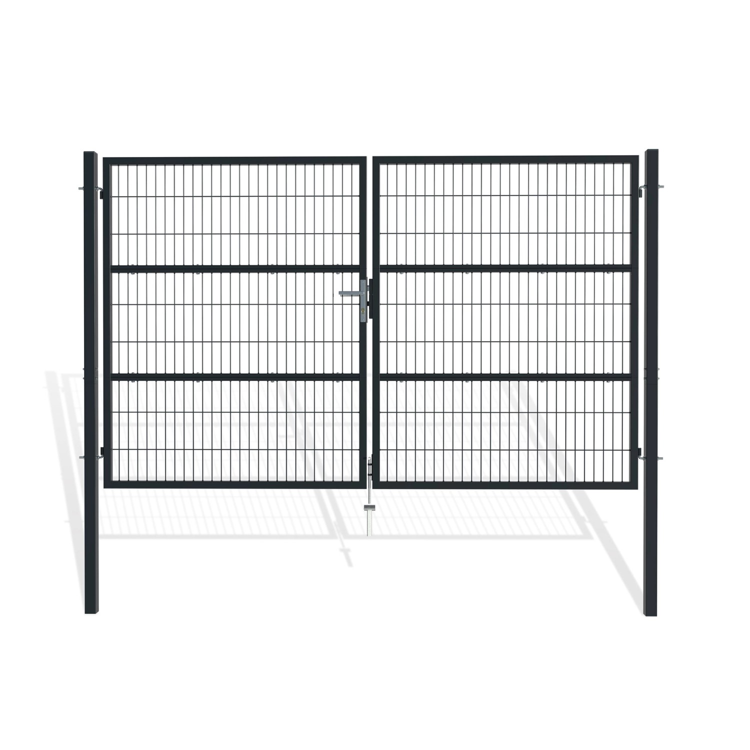 Casanoov Doppelflügeliges Zauntor 3M Razo H 180Cm Grau günstig online kaufen