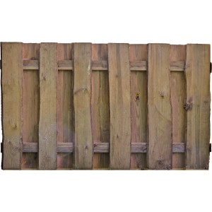 Braun kesseldruckimprägniertes T&J Sichtschutzzaun-Element Seeland, 180x90 cm.