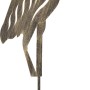 Goldener Gartenstecker Fischreiher, stehend, 90 cm hoch, aus Metall für die Gartendekoration.