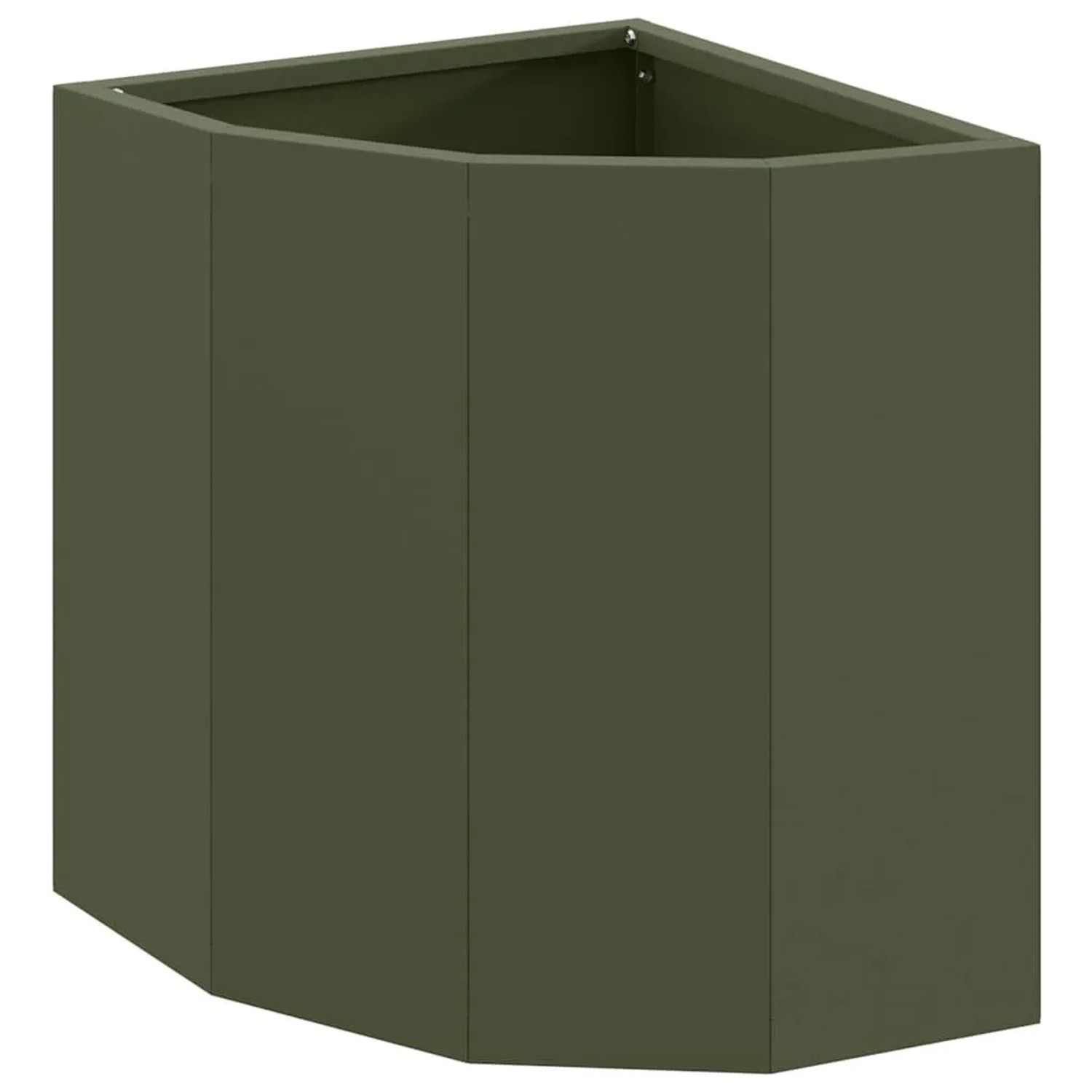 vidaXL Eckpflanzer Olivgrün 30 x 30 x 35 cm Stahl 883657