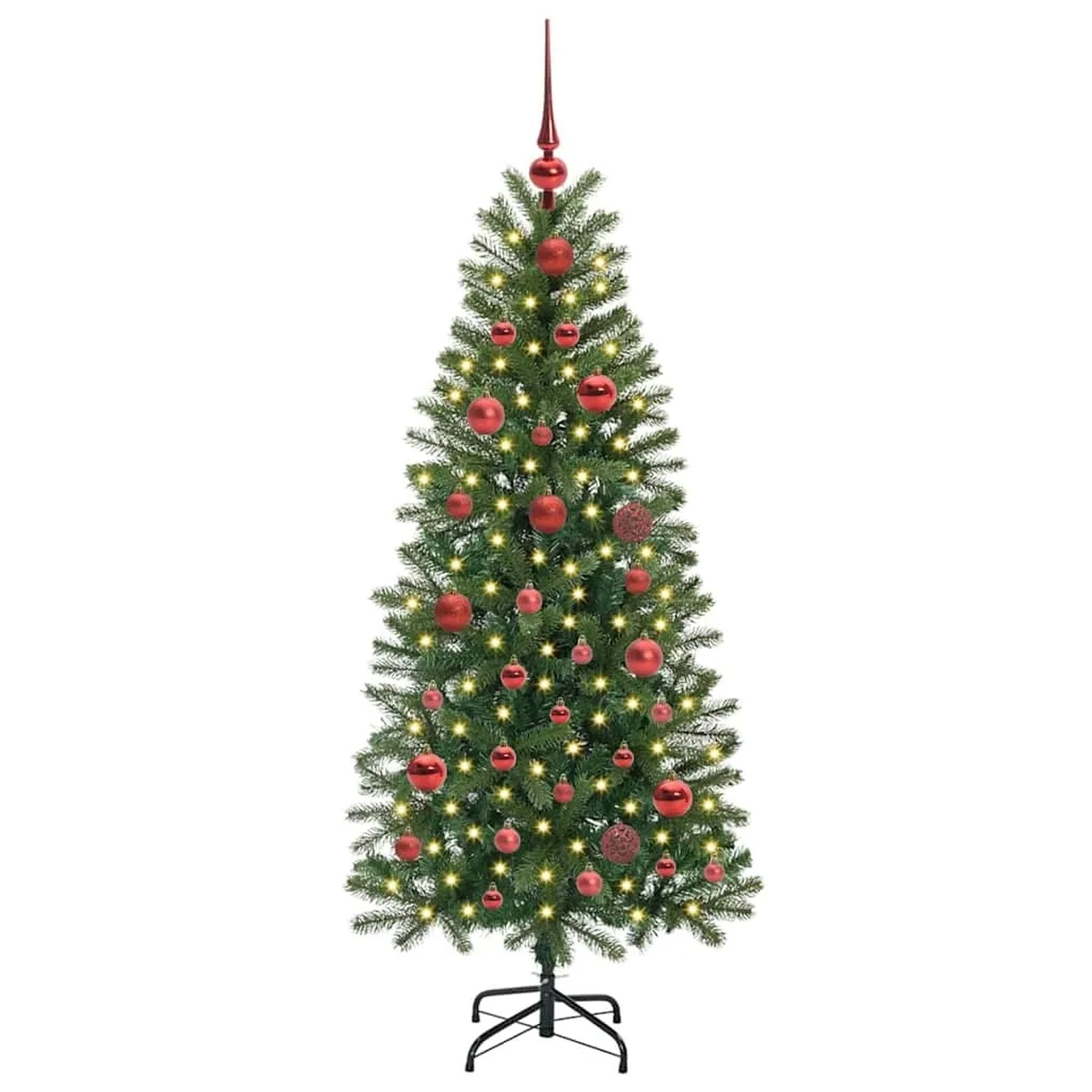 vidaXL Künstlicher Weihnachtsbaum mit 150 LEDs Grün 150 cm PE und PVC 3397341