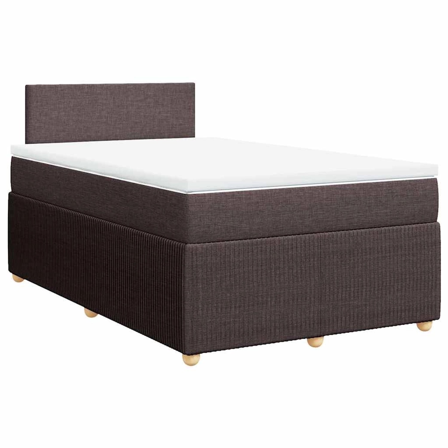 vidaXL Boxspringbett mit Matratze Dunkelbraun 120x190 cm Stoff 3287391 günstig online kaufen
