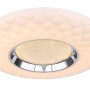 Weiße LED-Deckenleuchte Magnifique (Ø 49cm) von Globo mit SmartLight-Funktion und Kristall-Dekor.